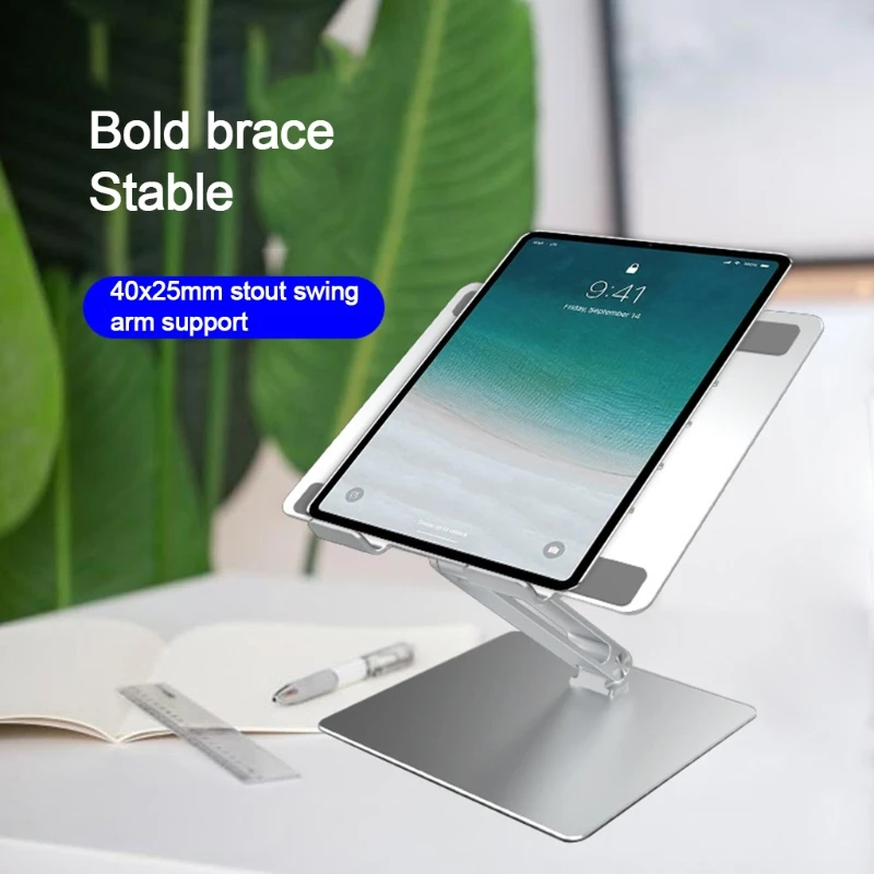 

Aluminum Alloy Tablets Stand Cooling Bracket Non-Slip Notebook Holder Multi-Angle Adjustable Riser for Laptops