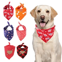 dog bandana cotton scarf bib flower grooming accessories triangular bandage collar for small medium large pet fashion design