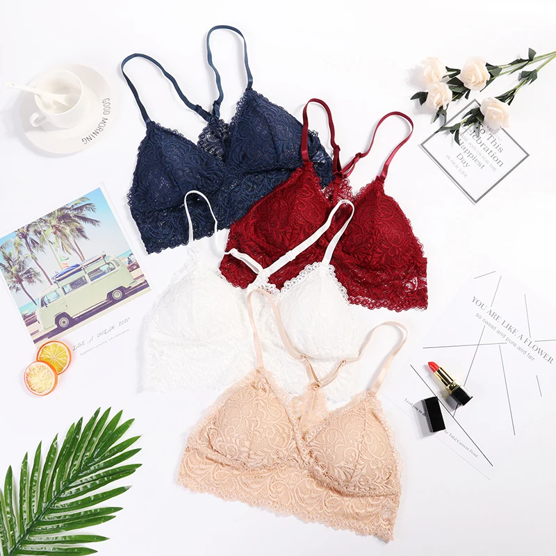 Бюстгальтер беспроводной бюстгальтер для женщин нижнее белье BH кружевной