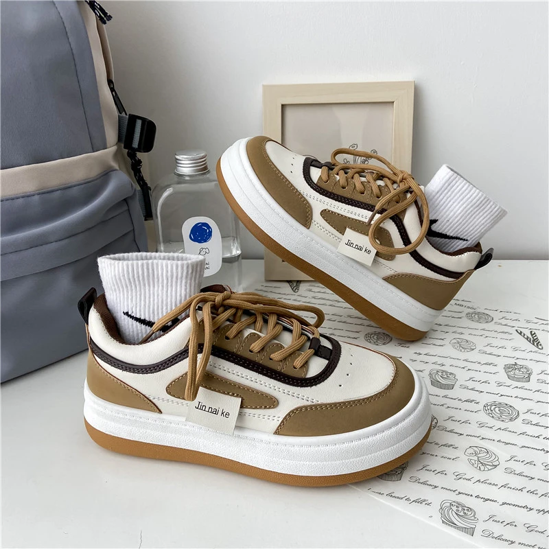 

Женские кроссовки для скейтборда, белые однотонные кроссовки на плоской подошве, повседневные, для весны, 2021