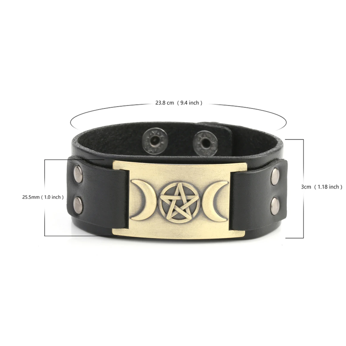 Браслеты Skyrim в стиле панк кожаный браслет с тремя лунными Богинями Wicca волшебный