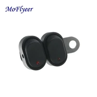 moflyeer large displacement motorcycle scooter stainless steel bracket self locking switch with red indicator light