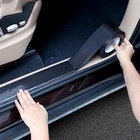 Наклейка на порог багажника автомобиля из углеродного волокна для Skoda Octavia Fabia Rapid Superb KODIAQ Citigo Yeti Roomster