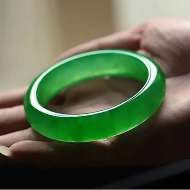Una pulsera de jade natural cuarzo jaspe verde 60 62 мм|Камни| |