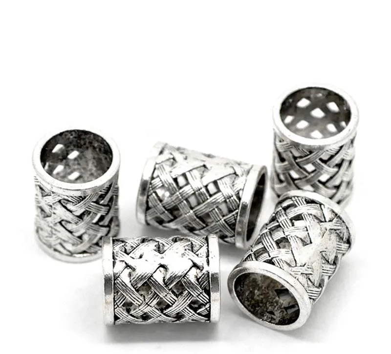 4 шт. старинные серебряные полые Викинги оплетка для волос страшная борода Дред