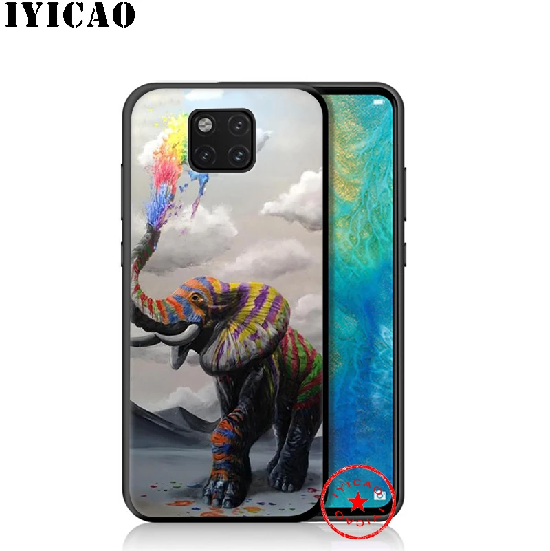 IYICAO мягкий чехол с милым животным слоном для huawei P30 P20 P10 P9 P8 2017 2016 2015 P Smart Z Plus 2019 mate 20