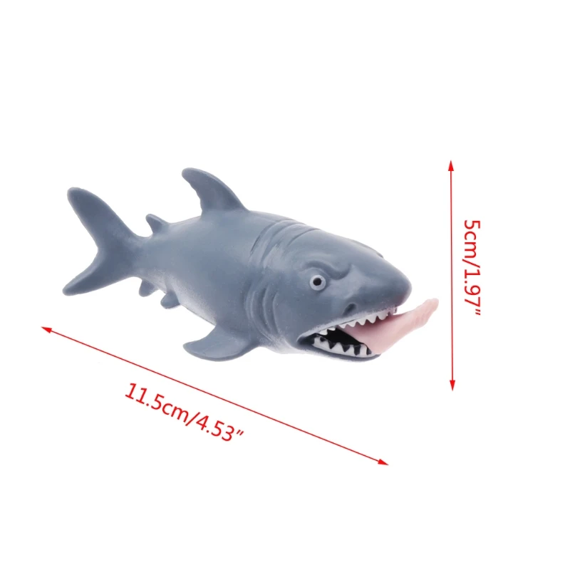 

Shark Squeeze Vent Toy Fun Stress Reliever Press To Spit Leg Kids Novelty Gift