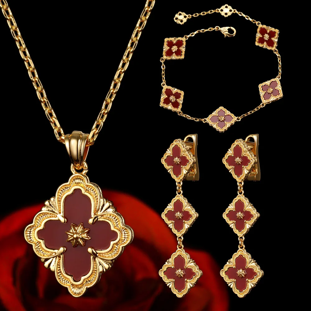 Janekelly африканские 2 шт. Свадебные Ювелирные наборы из циркония для женщин