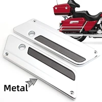 motorcycle metal chrome hard saddlebag latch cover smoke reflector decal sticker for harley touring road king street glide flh