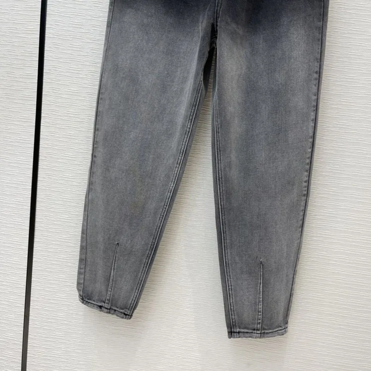 

Luxury Brand Wash Black Jeans Women 2021 Autumn New Top Quality High Waist Small Feet Slim Denim Pencil Pants Casual Loose Jeans