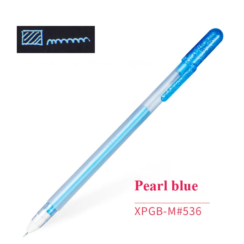 Pearl blue SAKURA XPGB изюминка ручка для рисования художественные маркеры акварельные комиксы ручная роспись красочная живопись маркер для выделения текста рисования канцелярские принадлежности - Цвет: Pearl blue