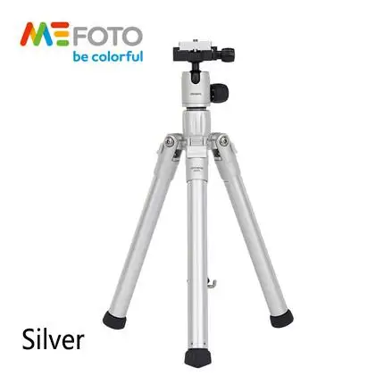 MeFoto MF15 штатив Reflexed монопод селфи палка мини портативный штатив для камеры с шаровой головкой 5 секций DHL - Цвет: Серебристый