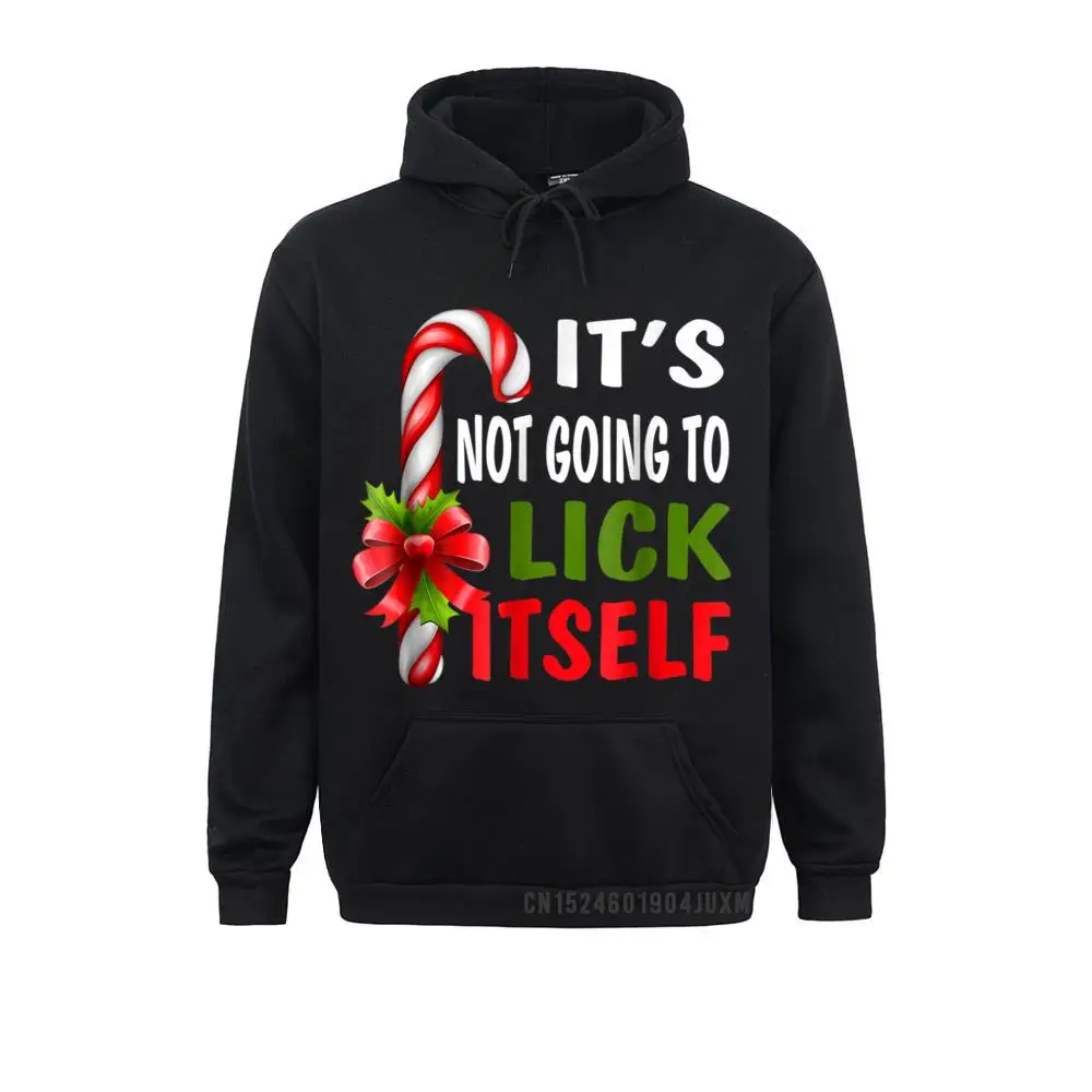 

2021 New Men Sweatshirts Long Sleeve Its Not Going To Lick Itself Christmas Candy Cane Hooded Hoodies Warm Sportswears
