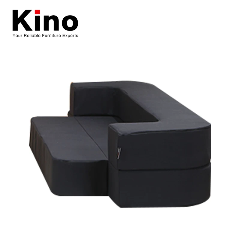 Креативный тканевый арт блоки Ленивый Складной серый диван кровать двойная