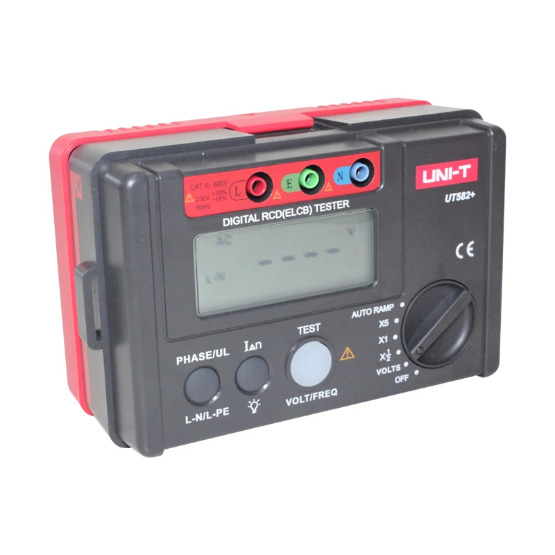 Uni t UT582 + цифровой RCD (ELCB) тест er Переключатель защиты от утечки Тест er/Авто пандус