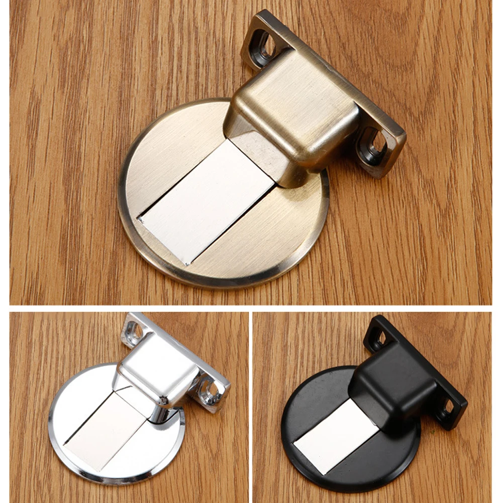 Magnetic Door Holder Stopper Invisible Doorstop Wall Floor Mount Safety Catch Stainless Steel Suction Bedroom Block | Обустройство