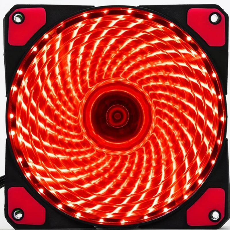 120 мм 15 светодисветодиодный Ультра тихий компьютер ПК чехол охлаждающий