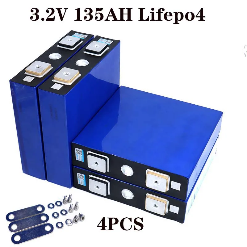 

12V lifepo4 4PCS rechargeable battery solar energy storage UPS 3.2V135AH Lifepo4 battery pack motorhome electric bicycle motorcy