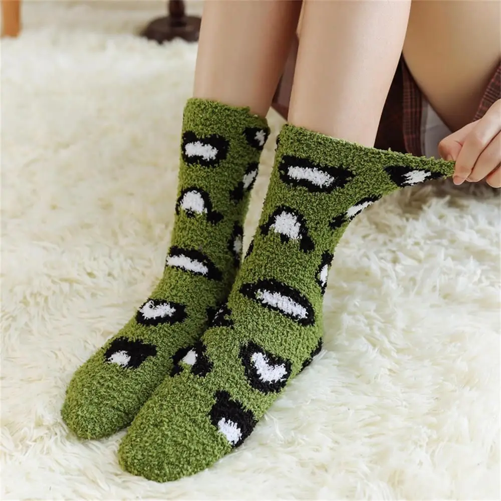 

Мягкие зимние Нескользящие женские носки с толстой подошвой высокие носки-Тапочки