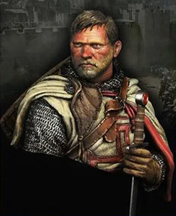 

New Unassembled 1/10 Scale Hold the sword of the templar knights Resin Kit DIY Toys Unpainted kits