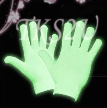 Рекламная Распродажа 12 пар/лот флуоресцентный светится в темноте Перчатки/magic