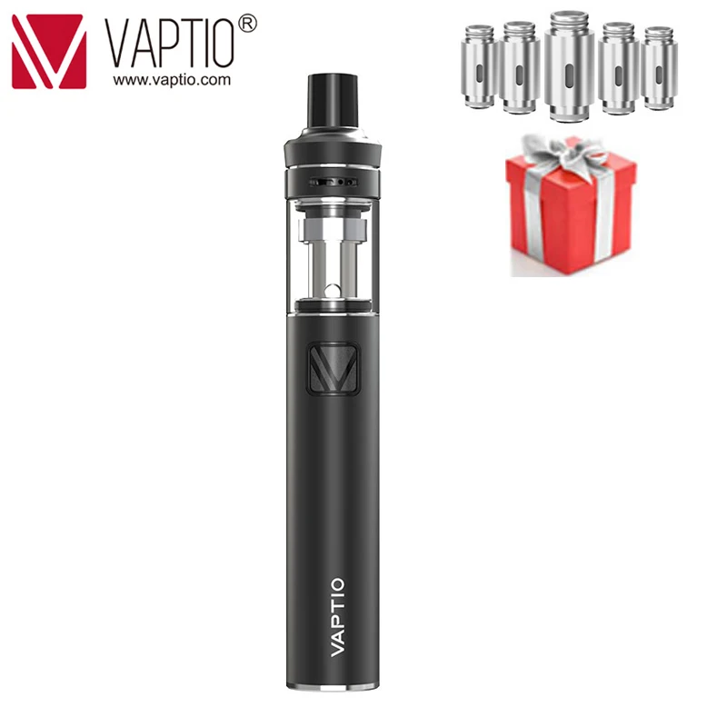Черный Электронная сигарета испаритель ручка 2100 мАч Vaptio P1/PALO комплект с 50 Вт встроенный аккумулятор 2,0 мл распылитель подходит 510 резервуар с резьбой - Цвет: Черный