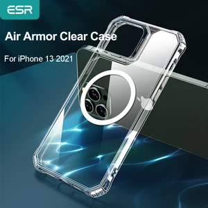 esr for iphone 13 pro max clear case air armor for phone 13 case cover for iphone 13 mini magnetic cover crystal case protective free global shipping