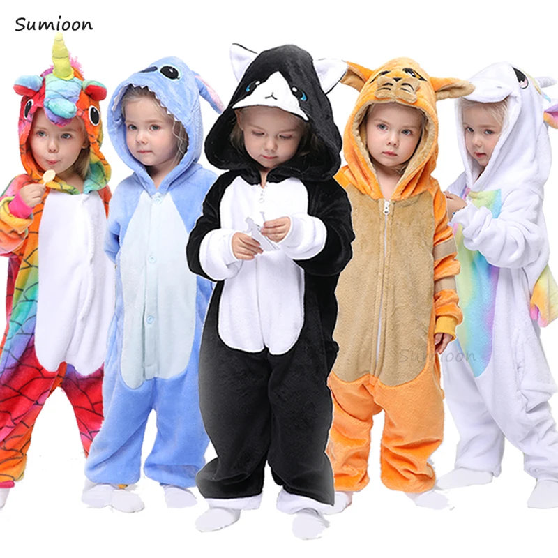 

Kigurumi Onesie Kids Unicorn Pajamas For Children Animal Cartoon Blanket Sleepers Baby Costume Winter Boy Girl Licorne Jumspuit