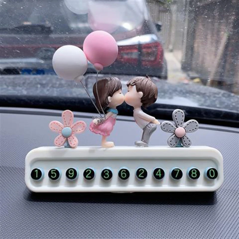 

Temporary car parking card phone number plate shift license plate auto parts car accessories couple small gifts for lover girls