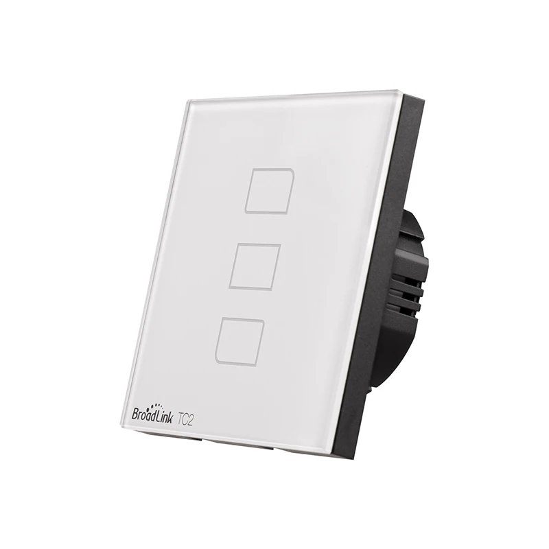 TC2 3gang BroadLink ЕС TC2 E-Touch RF 433 МГц настенный включение/выключение света переключатель 123 банды Wi-Fi управление телефон один живой провод подключение умный дом - Цвет: TC2 3gang