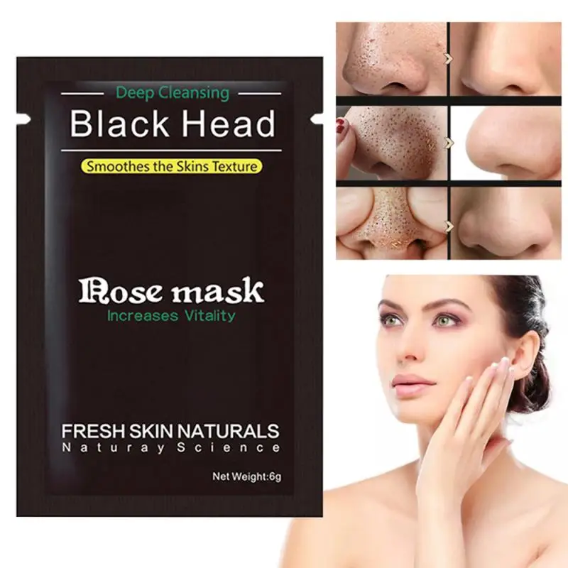 1PC Blackhead Remover Nasal Membrane Mineral Nose Black Mask Mud Pore Shrinking Acne Sticker Masks |