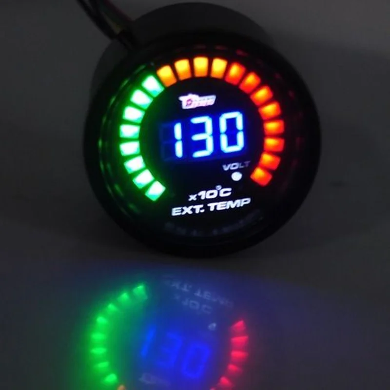 

Аксессуары для мотоциклов инструменты 2 "52 мм Цифровой 20 светодиодный датчик температуры выхлопных газов EGT для автомобиля грузовика