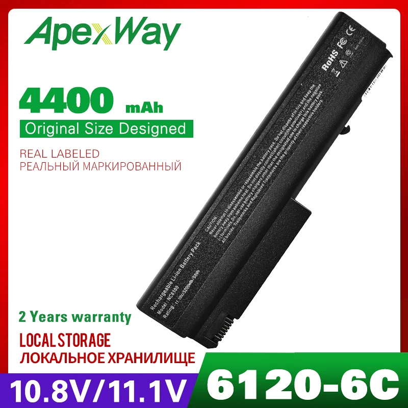 4400 мАч Аккумулятор для ноутбука hp 6910 P NC6110 NC6120 NC6200 NC6220 NX5100 NX6100 NX6120 NX6140 NX6310 NX6320