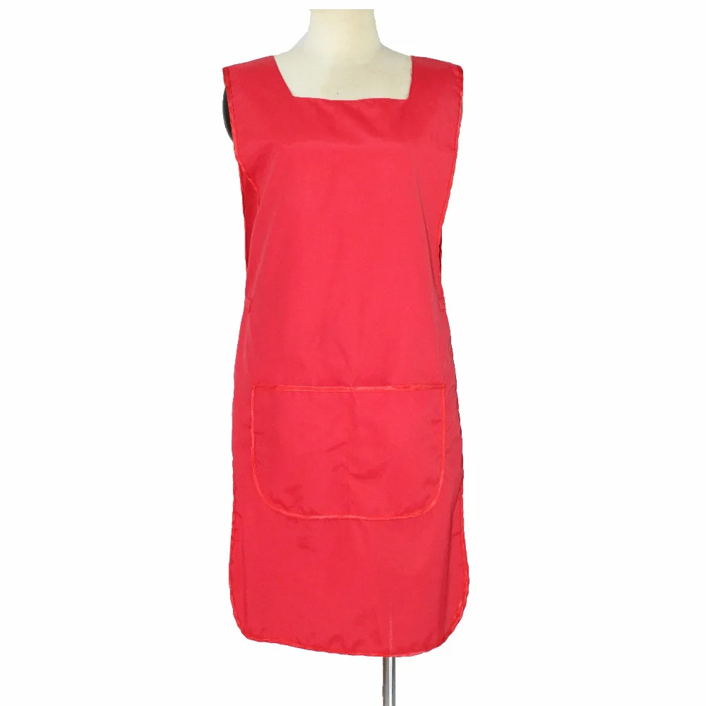 Парикмахерская одежда красного цвета двусторонняя можно надевать фартук для