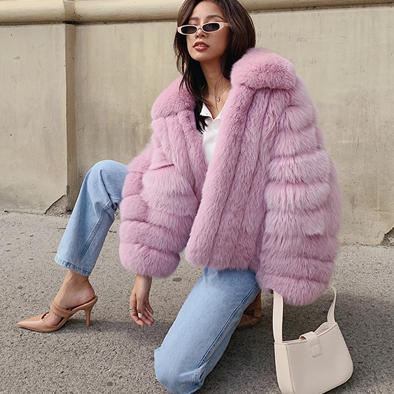 Женская меховая куртка из натурального Лисьего меха | одежда