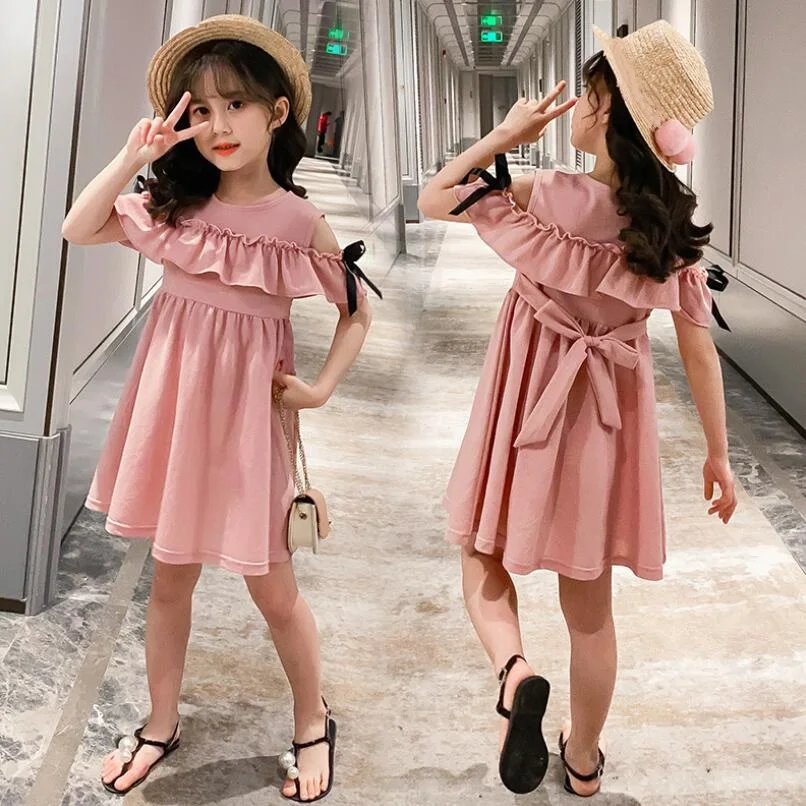 Платье для девочек летнее пляжное платье сарафан 2020 одежда малышей подростков