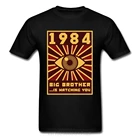 1984 Big Brother футболка мужские черные топы Графический Футболка Horus глаз одежда футболки 80s футболки, веселые хипстерские в уличном стиле