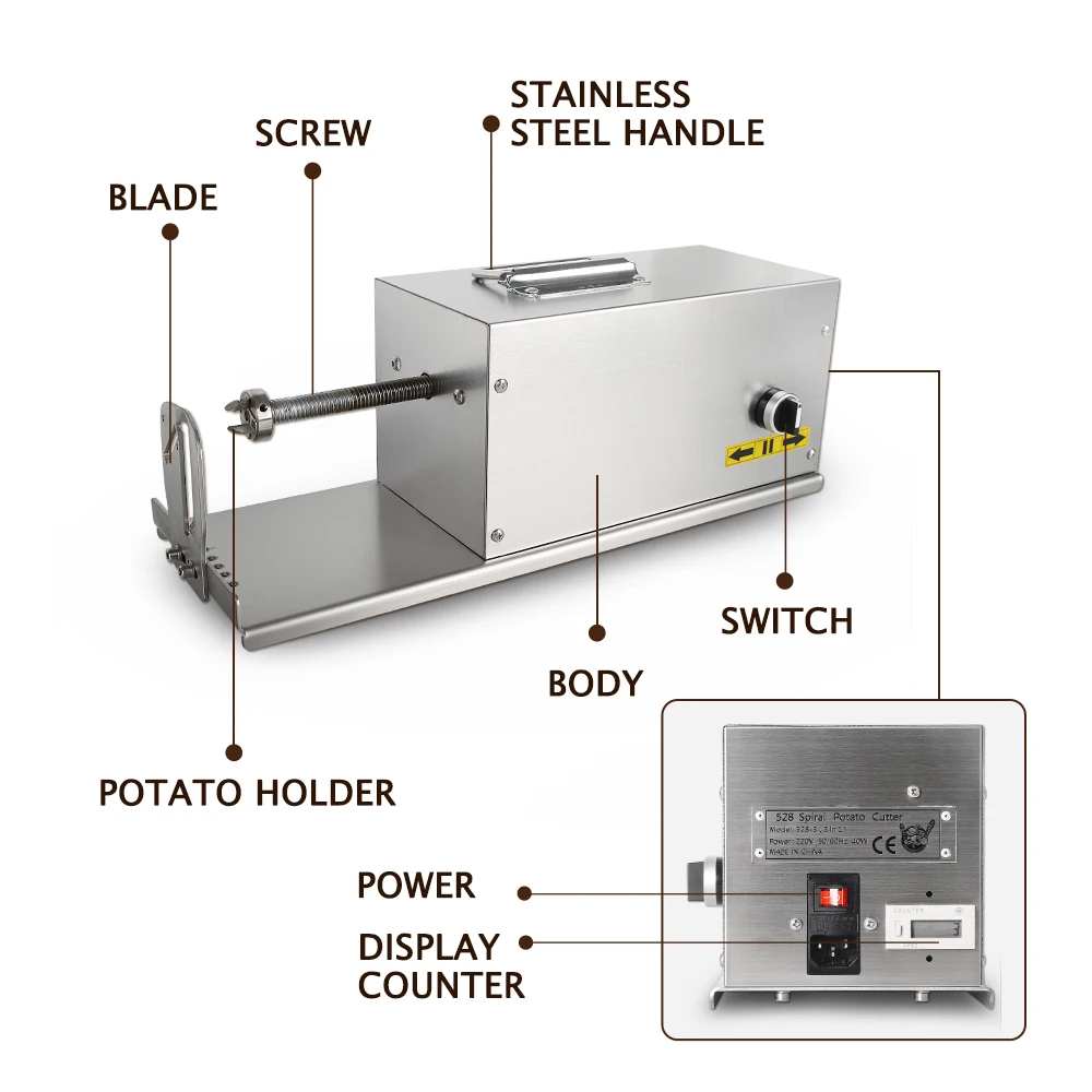 Картофель спираль резак резки картофеля с Счетчик Высокое качество овощей
