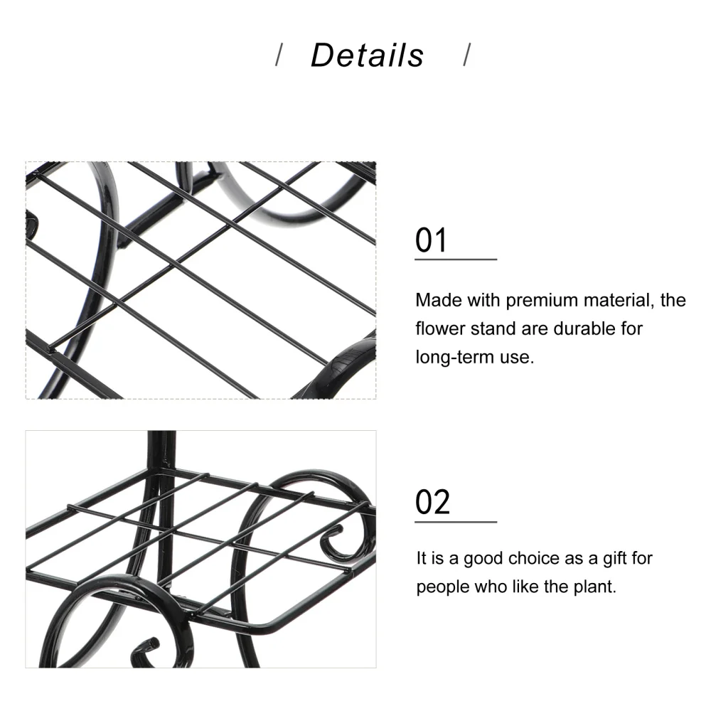 

1Pc Flowerpot Storage Stand Multilayer Flower Rack Iron Art Floor Flower Shelf