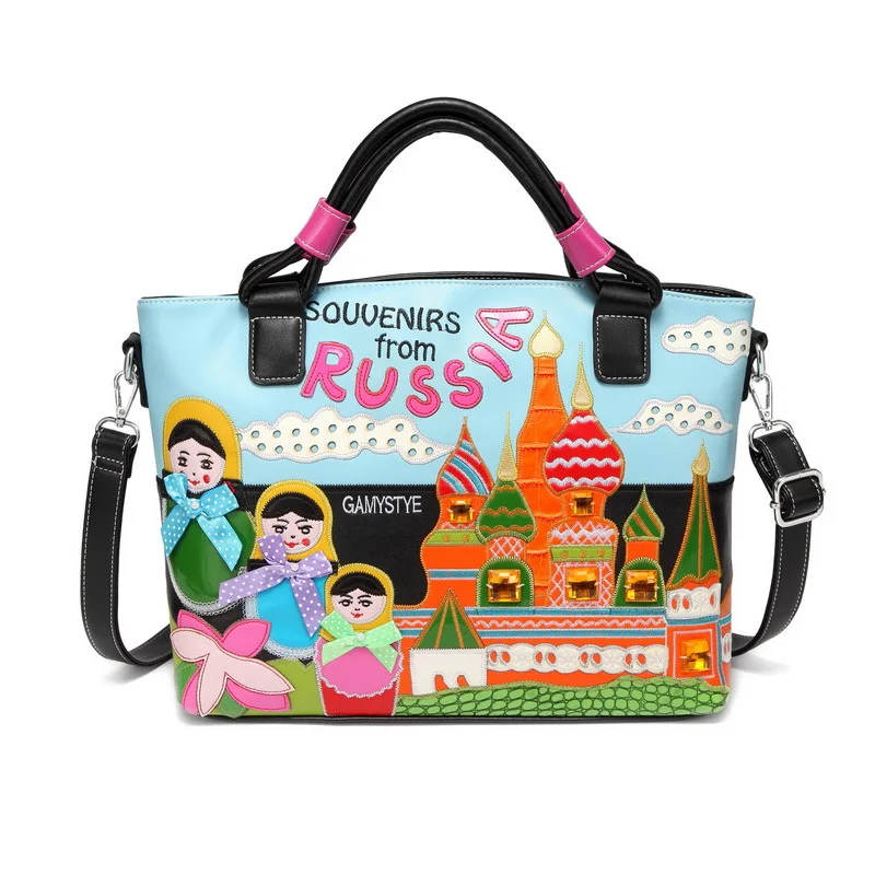 

Shoulder Bags for Women 2020 new Graffiti Leather purses and handbags luxury designer tote bag Beach Shopper bag Crossbody Bags