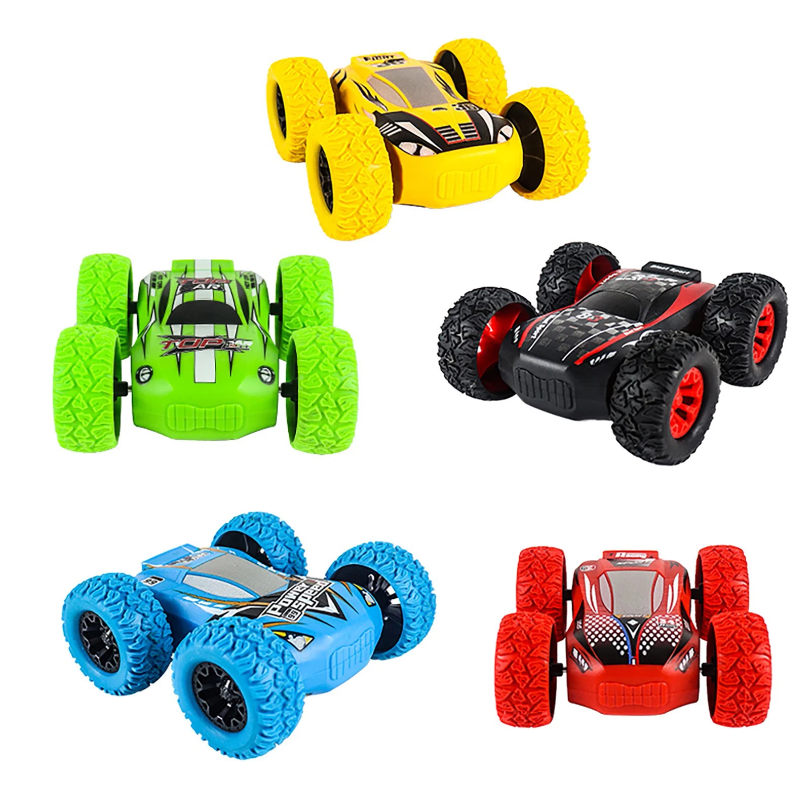 

Four-wheel Drive Inertial Off-road Vehicle Tumbler With Stunt Car Model Children's Toy Car 360 Degree Rotation Pull Back Car Boy