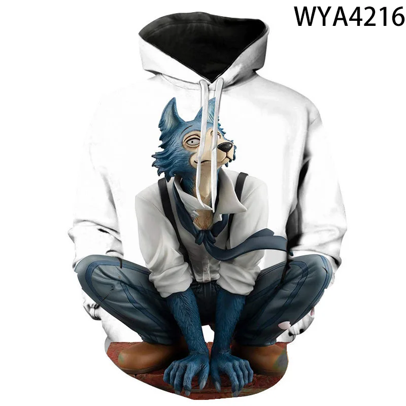 

Новинка 2020, свитшоты Beastars, детские толстовки с 3D принтом для мужчин и женщин, пуловер, уличная одежда с длинным рукавом, крутая куртка для мал...