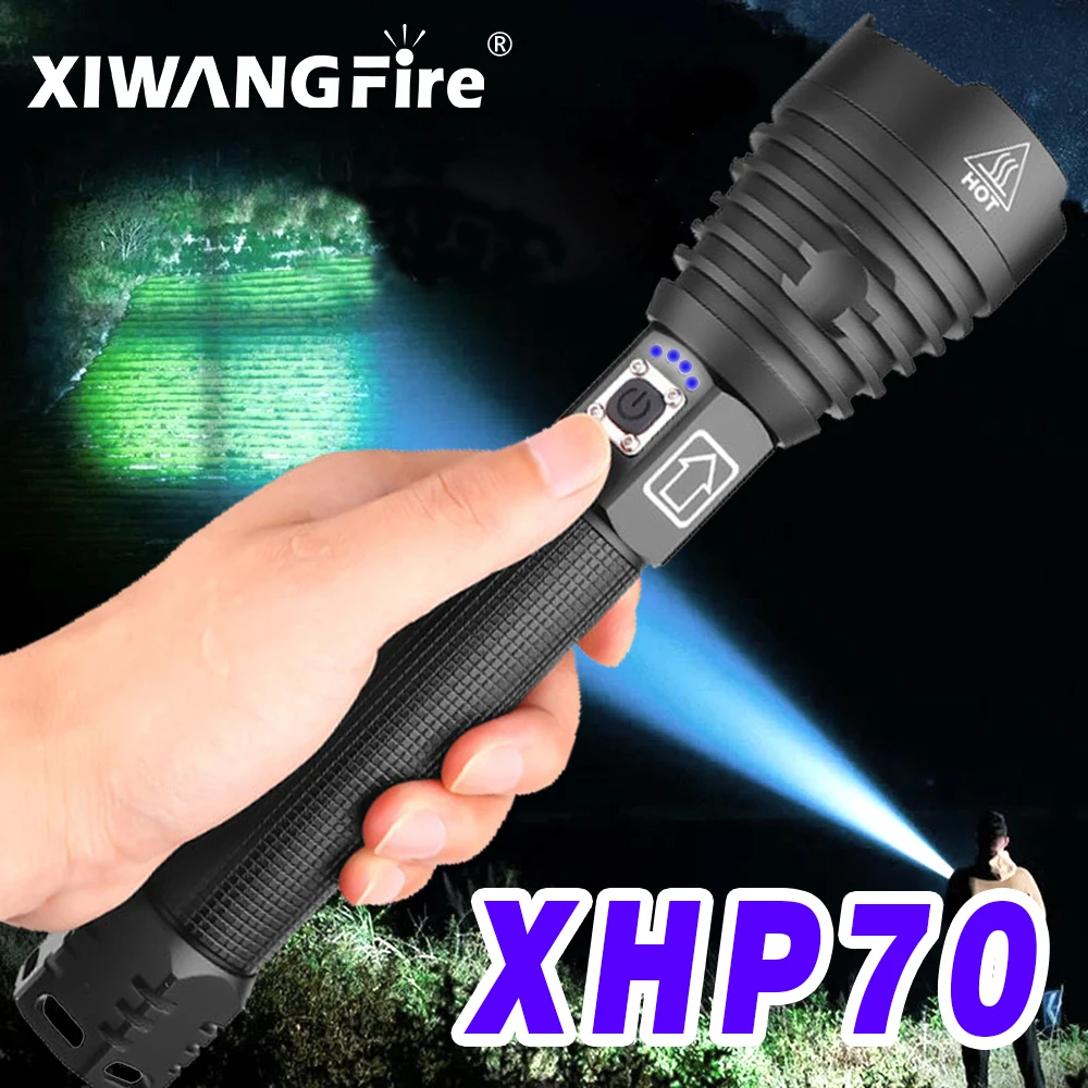 

300000 Lm Xhp90 Most Powerful Led Flashlight Torch Usb Xhp50 Rechargeable Tactical Flashlights 18650 or 26650 Hand Lamp Xhp70