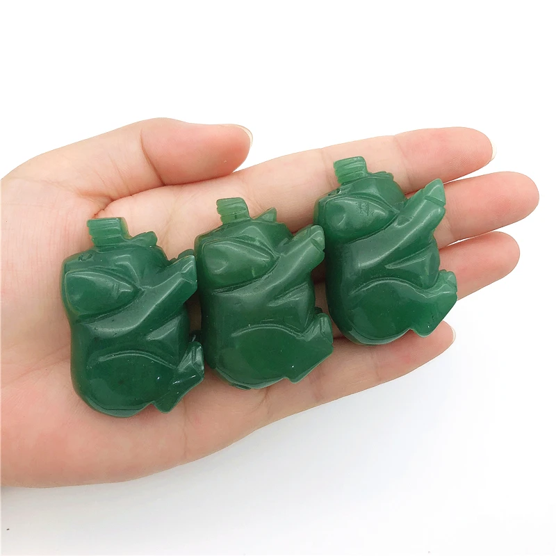 

Beautiful 1PC Natural Green Aventurine Pig Handmade Quartz Carved Animals Polished Healing Decoraction Natural Quartz Crystals