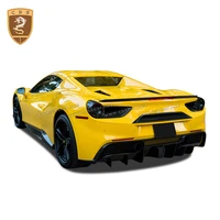 fit ferrarii 488 rear spoiler wing carbon fiber accessories for 488 pressure tail spoilers trunk wing cssyl modified 00438