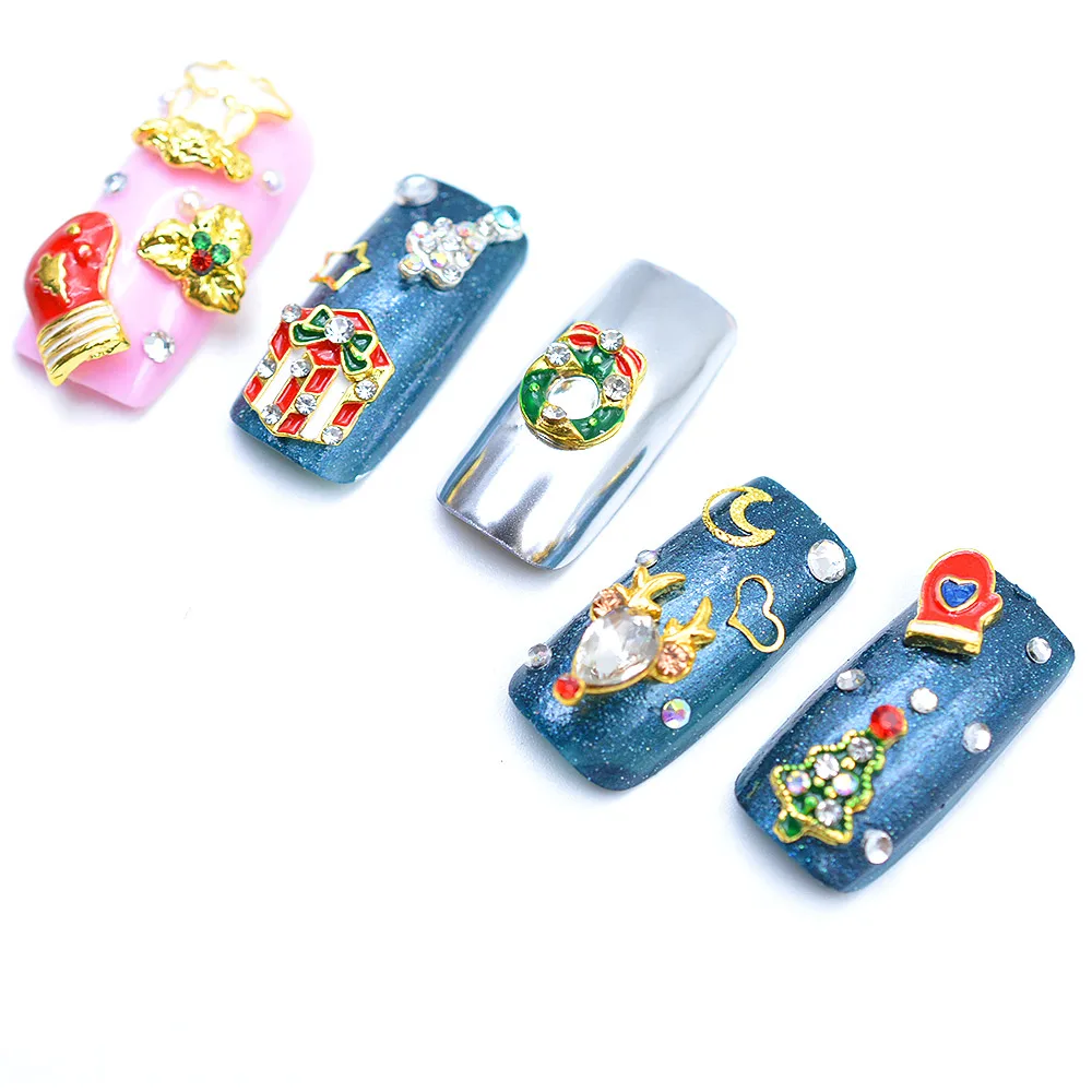 30 шт./упак. DIY металлический милый праздничный олень 3D сплав рождественские