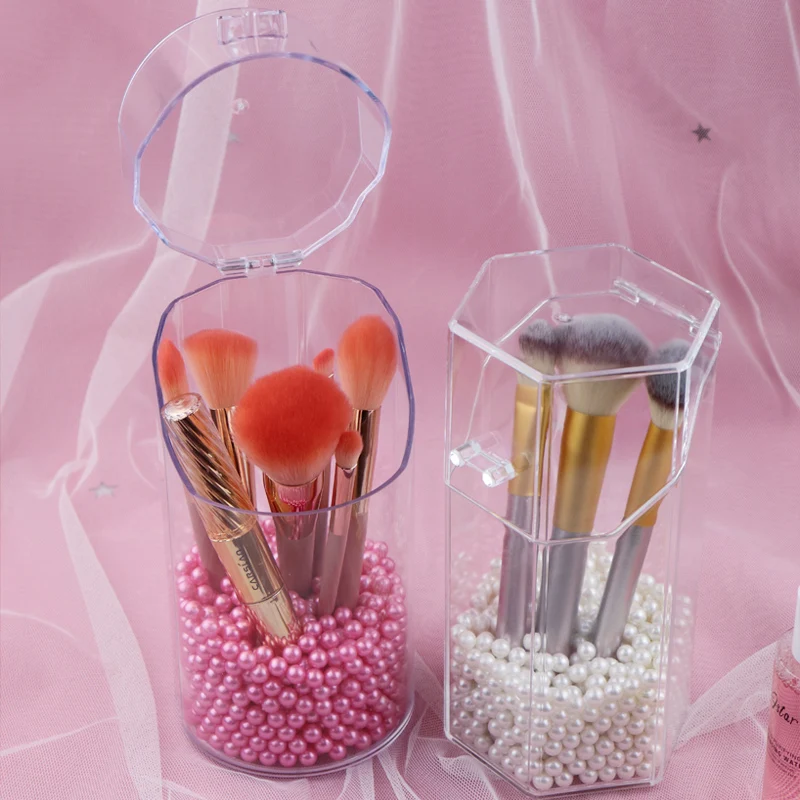 

Acrylic Makeup Brush Holder Makeup Organizer Cosmetic Holder Lipstick Pencil Storage Container Transparent Storage Box Holder