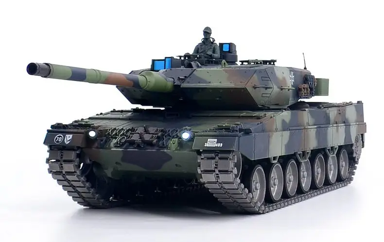 2,4 ГГц 1/16 пропорциональный Радиоуправляемый немецкий Леопард 2A6 Радиоуправляемый Танк Ultimate Edition дымовые и звуковые металлические шестерни и треки