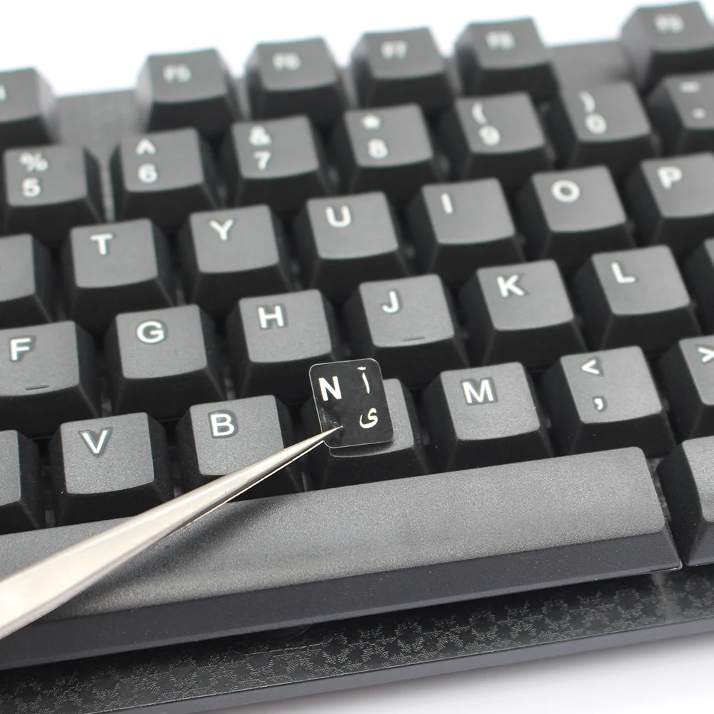 Waterproof Korean Russian Spanish German Hebrew Keyboard Stickers English French Japanese Wubi Letter Alphabet Layout Wholesale