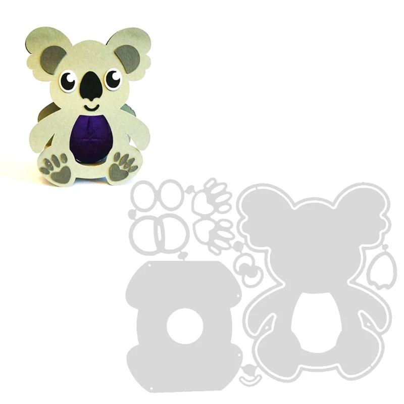 Пасха коала металлический Трафаретный вырубной штамп Скрапбукинг Сделай Сам для